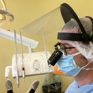 Visiera professionale dentista odontotecnico protettiva covid certificata ce con occhiali e maschera
